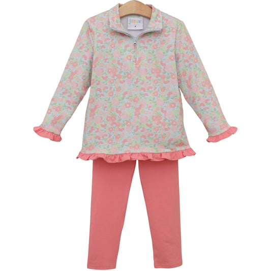 Jellybean Cottage Blooms Elise Ruffle Pullover Set