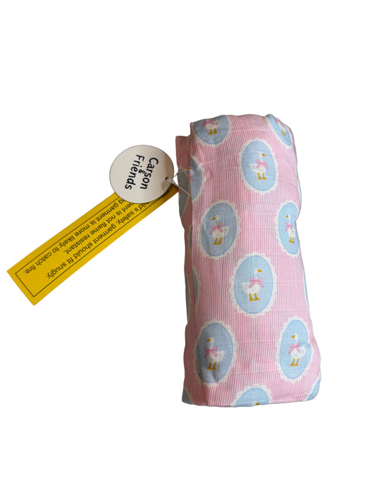 Carson and Friends Muslin Swaddle- Silly Goose