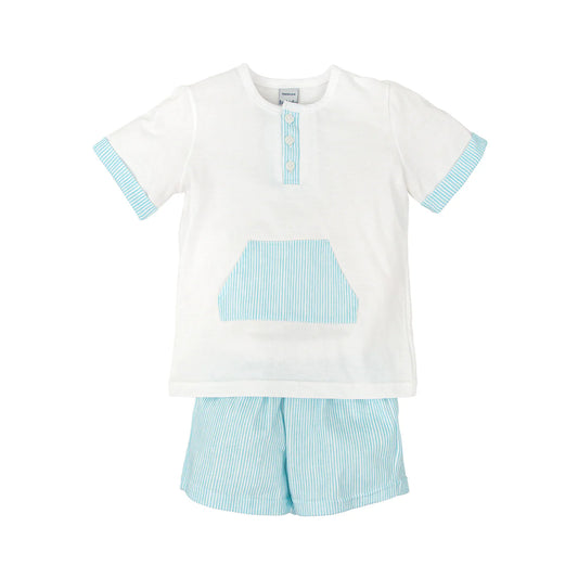 Babidu Boys Teal Short Set