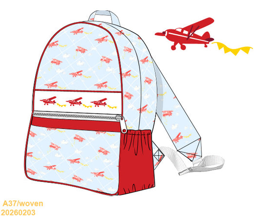PREORDER eta August: Airplanes Smocked Backpack