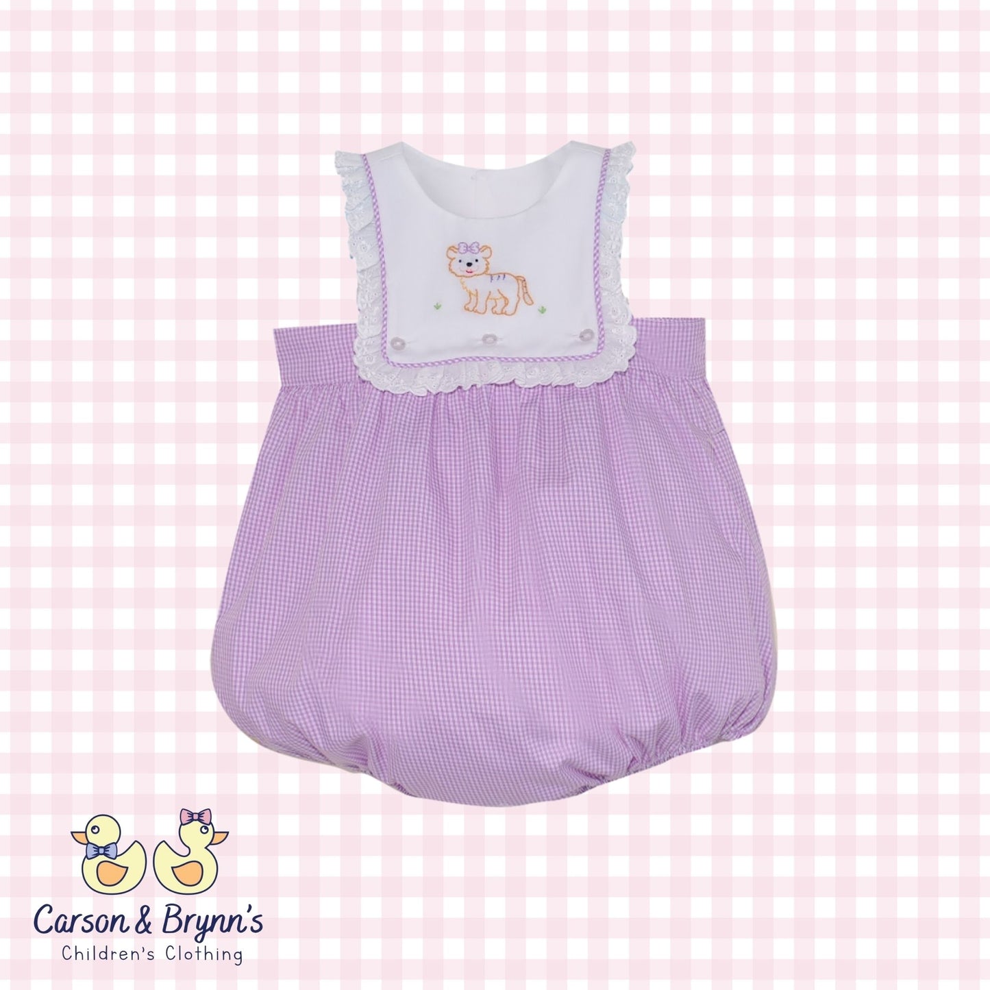 Southern Saturday Embroidered Tiger Bubble Girls