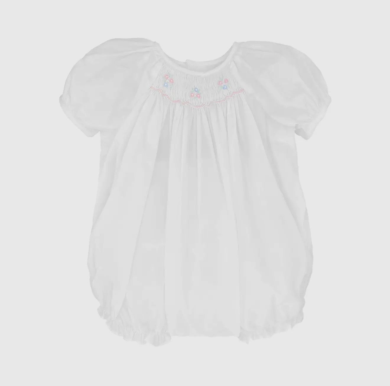 Petit Ami Bubble with Novelty Smocking and Bonnet