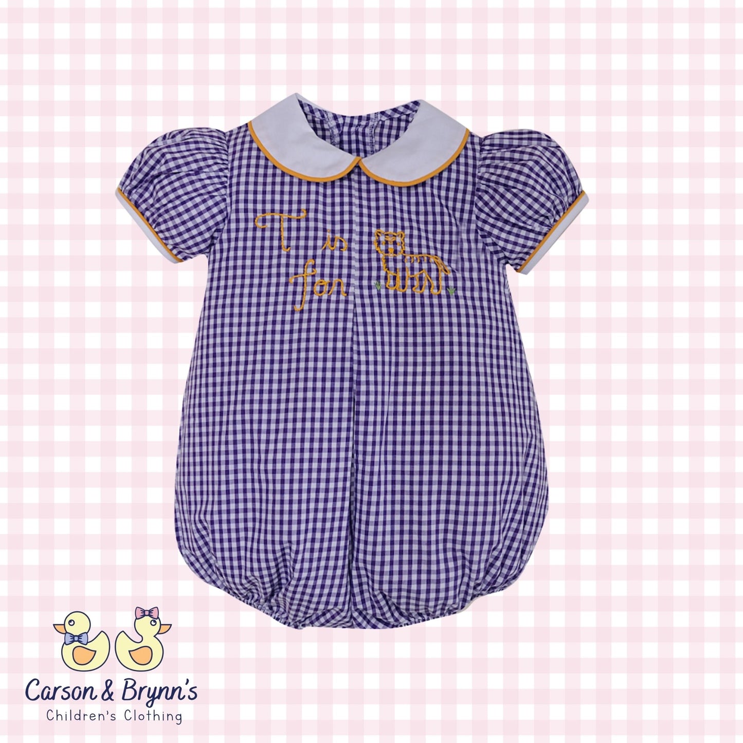 Southern Saturday "T is for Tiger" Girl Bubble