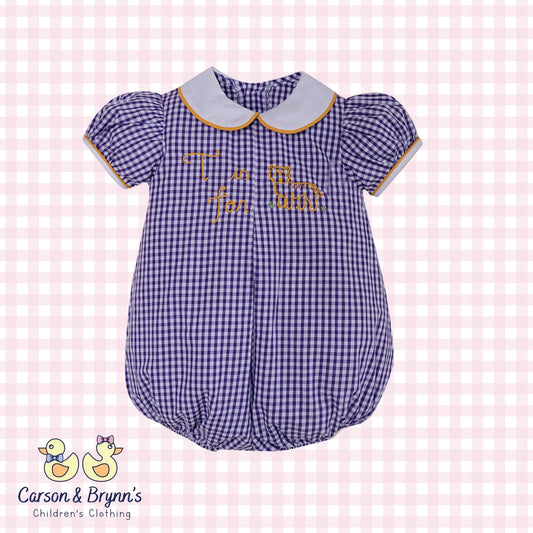 Southern Saturday "T is for Tiger" Girl Bubble