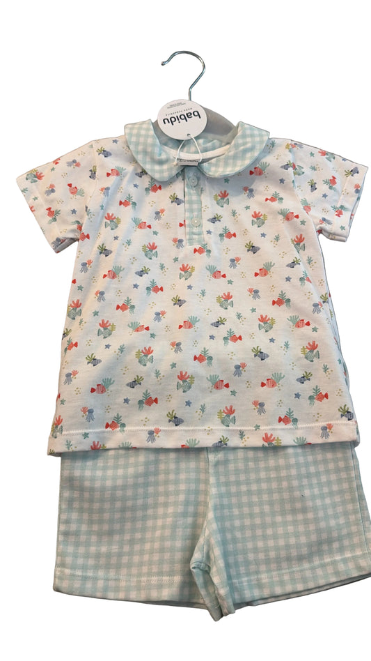 Babidu Boys Fishy Short Set