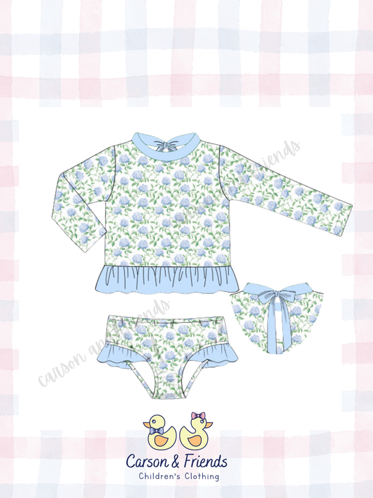 Presale ETA April- Hydrangeas Two Piece Swim