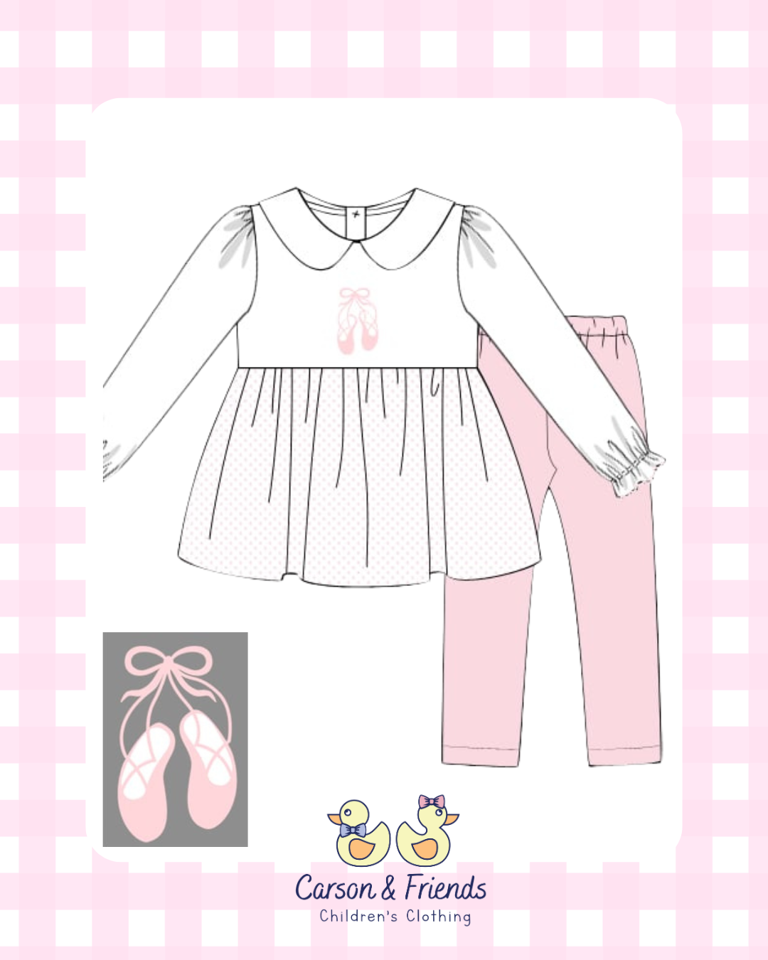 PRESALE ETA NOVEMBER- Carson and Friends Ballet Shoes Legging Set