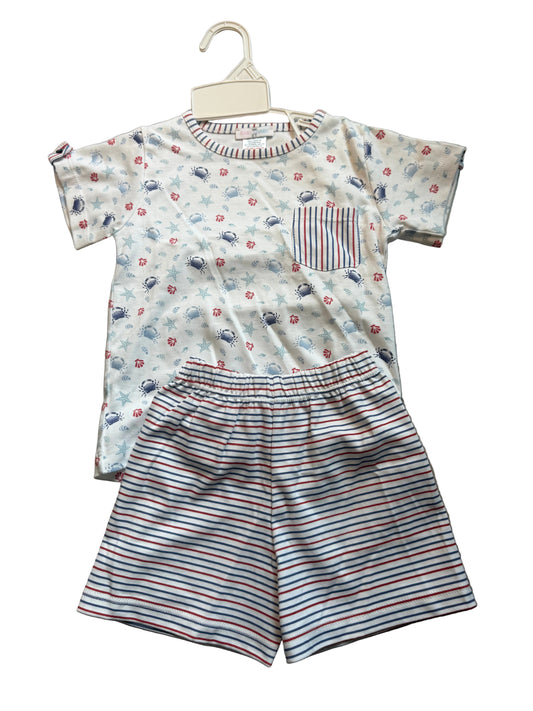 Baby Loren Crabs Short Set