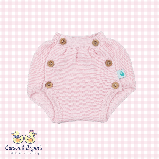 Cotton Knit Diaper Cover- Pink