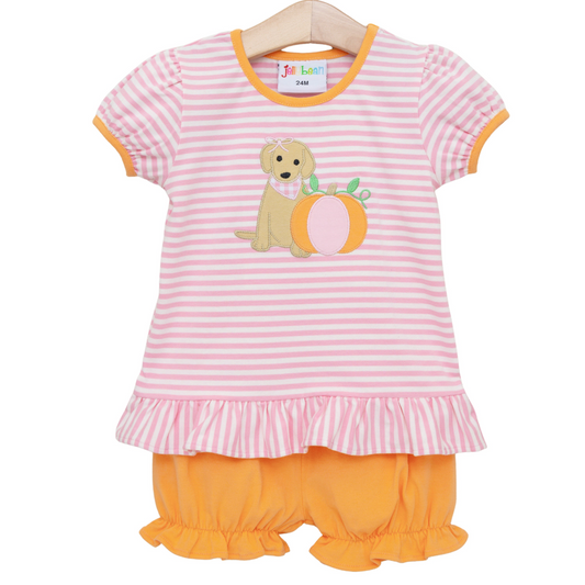 Jellybean By Smock Candy Pumpkin and Paws Bloomer Set