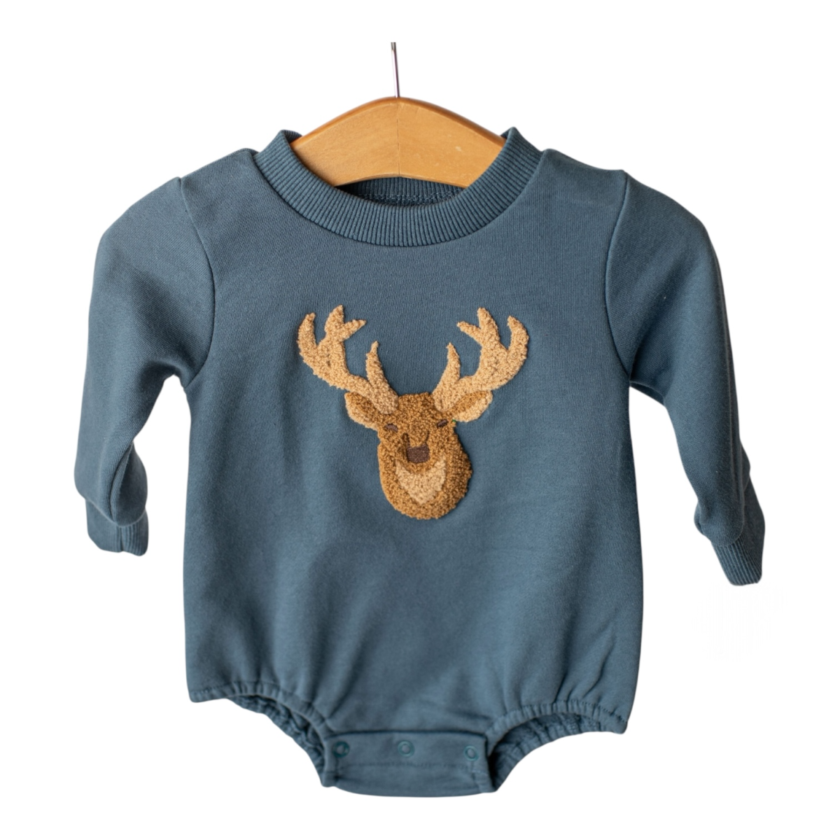 Three Sisters Deer Applique Long Sleeve Bubble