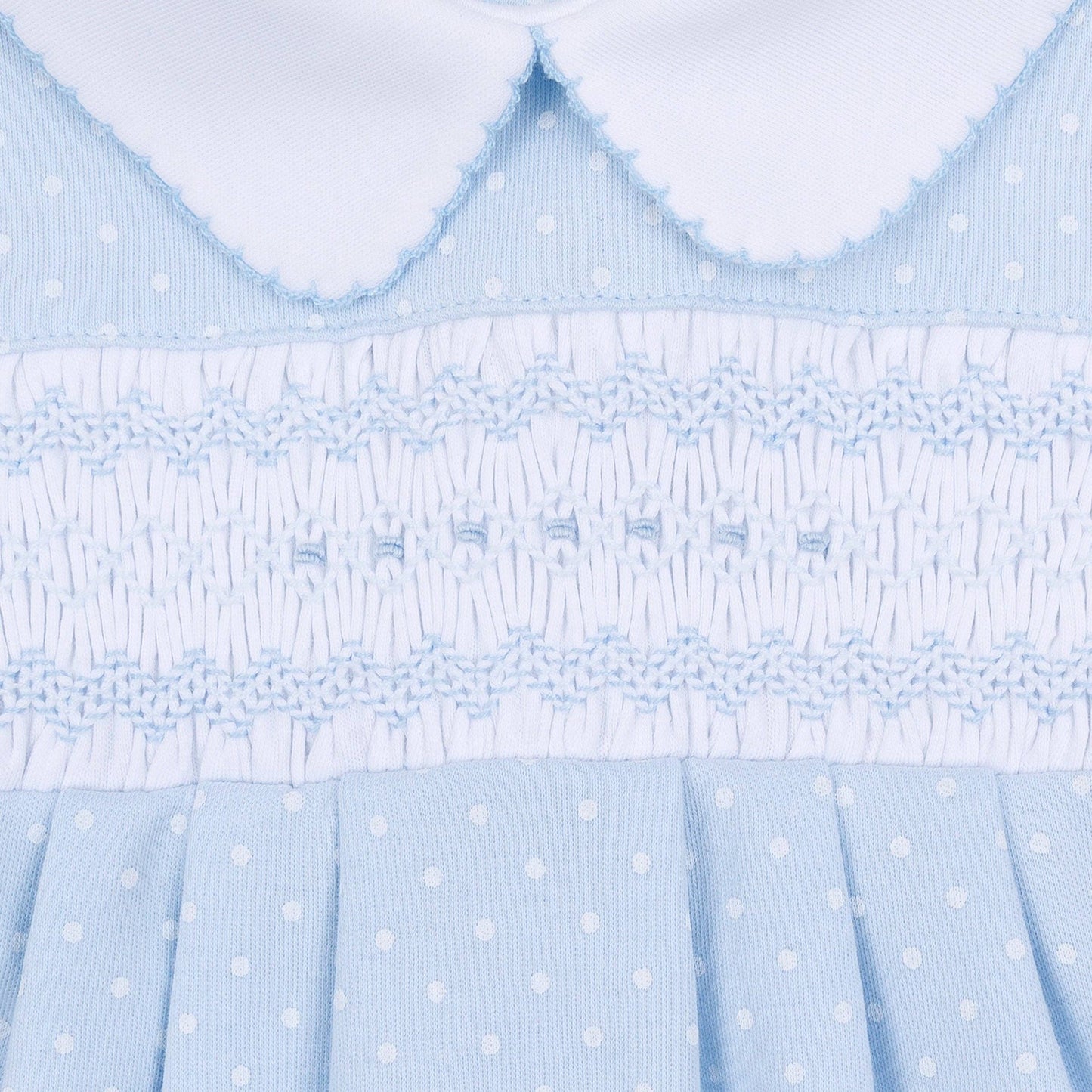 Magnolia Baby - Luca's Classics Smocked Footie - Light Blue