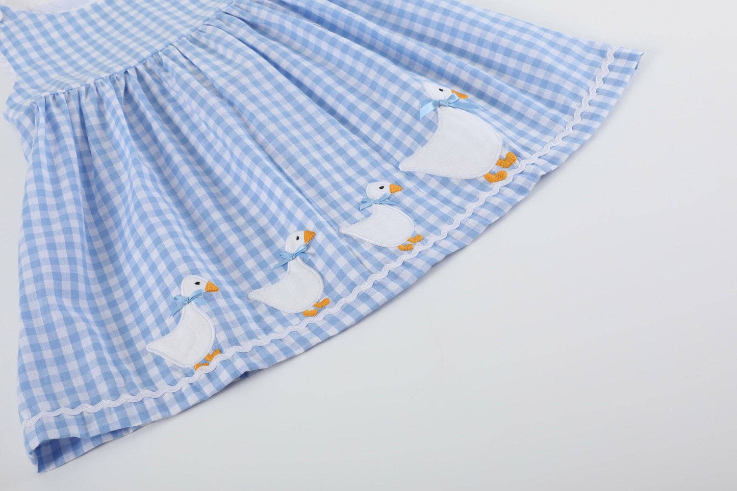 Lil Cactus - Blue Gingham Goose A Line Dress