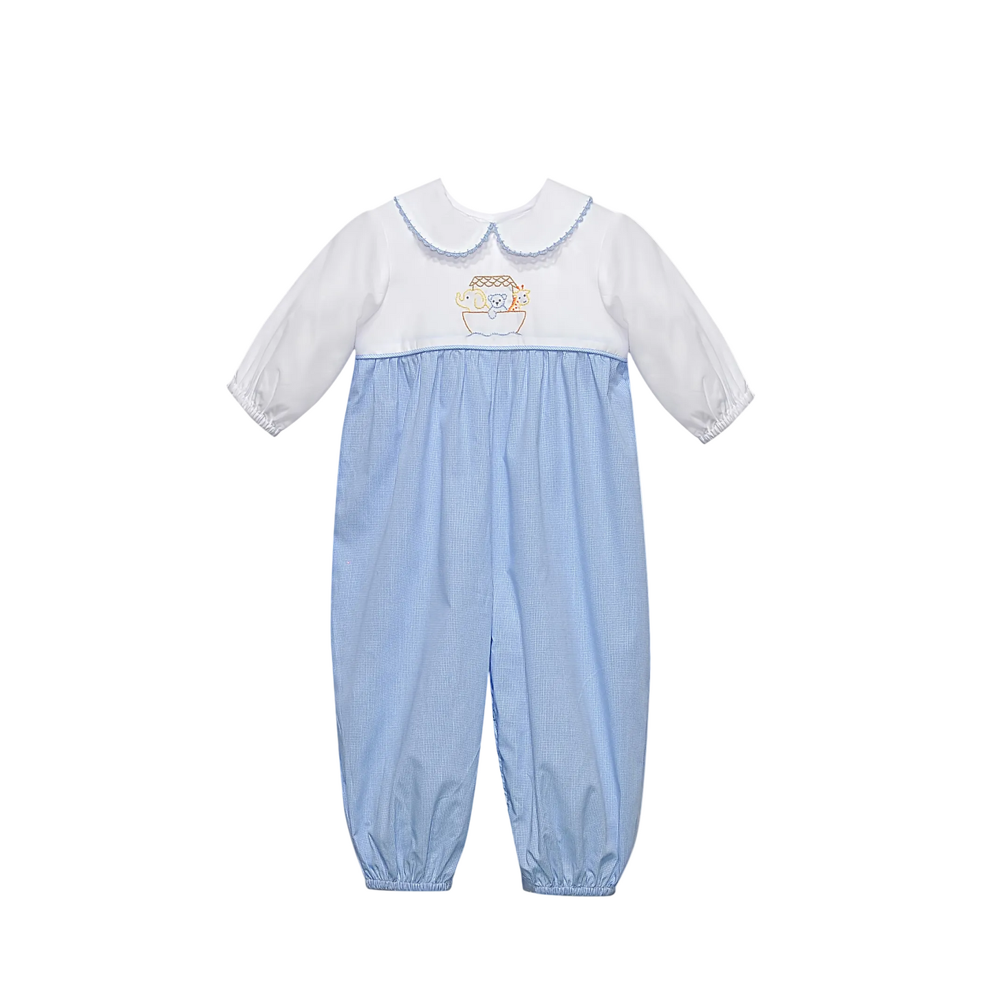 Baby Sen Brady Romper- Noah’s Ark Blue