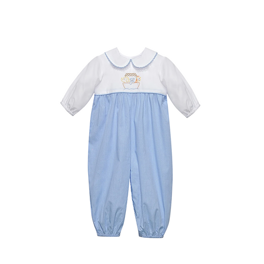 Baby Sen Brady Romper- Noah’s Ark Blue