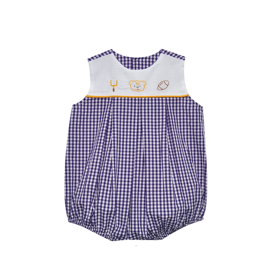 Southern Saturday Tiger Embroidered Bubble- Boys