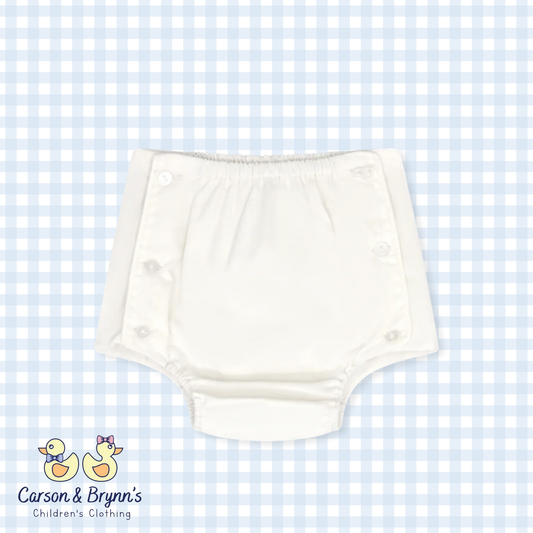 Lullaby Set Darling Diaper Cover- Blessings White