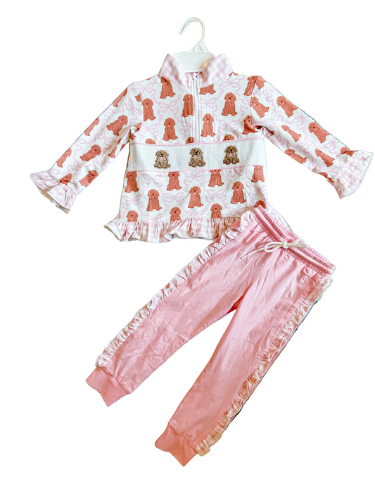 Carson and Friends Goldendoodles Jogger Set- Pink