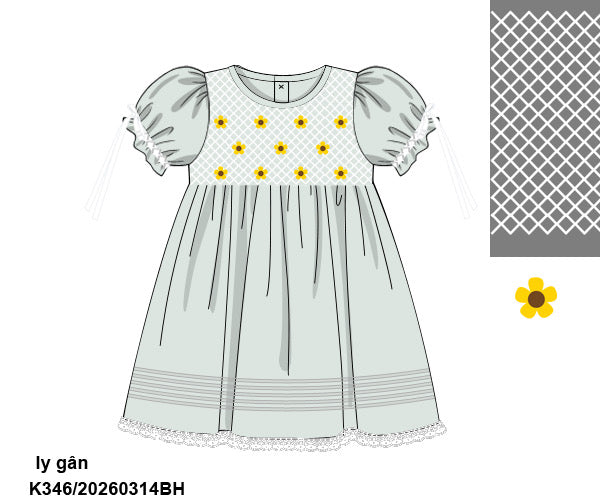 PREORDER ETA LATE AUGUST- Carson and Friends Sunflower Heirloom Dress