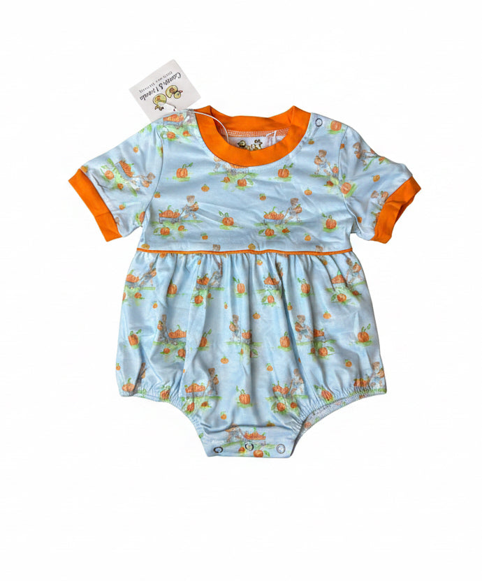 Carson and Friends Pumpkin Patch Knit Bubble- Blue