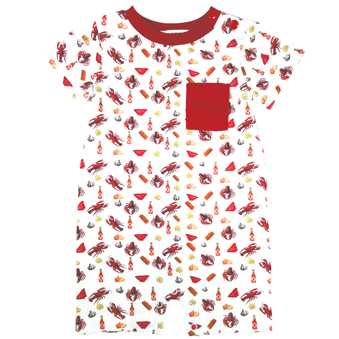 Ishtex Boys Romper- Crawfish