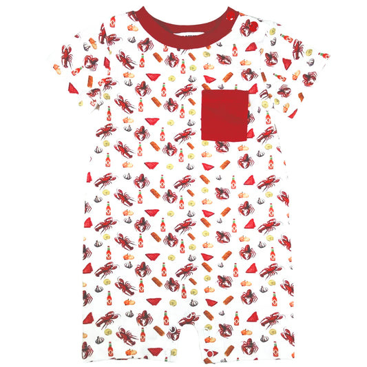 Ishtex Boys Romper- Crawfish
