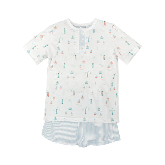 Babidu Boys Sailboat Short Set