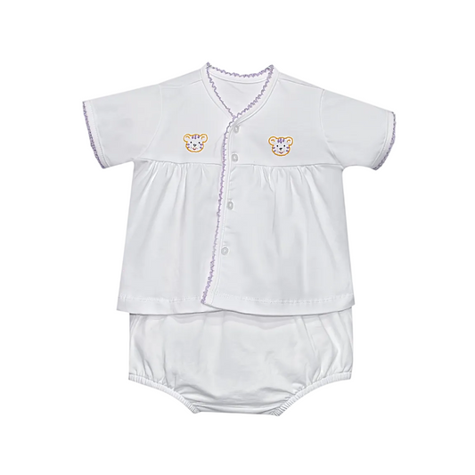 Southern Saturday Tiger Embroidered Diaper Set- Unisex