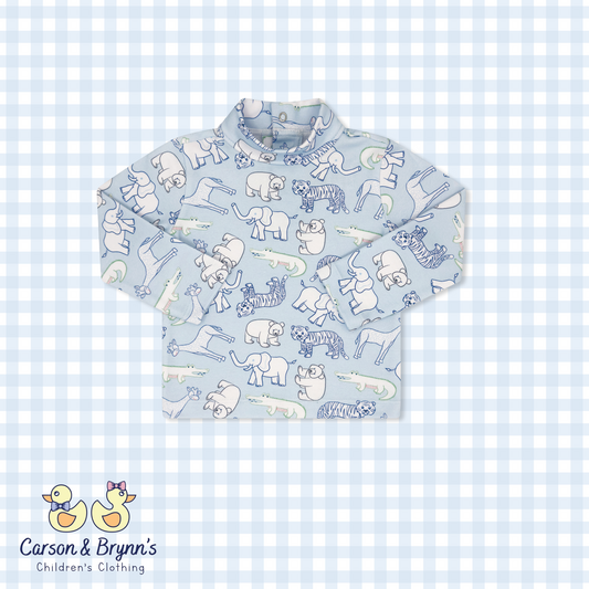 Lullaby Set Tiny Tot Turtleneck - They All Asked For You, Blue