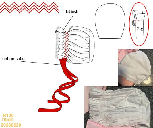 PREORDER ETA OCTOBER- Carson and Friends Red Heirloom Bonnet