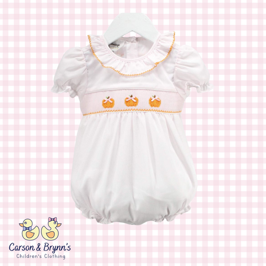 Baby Blessings Pumpkins and Bow Claire Bubble