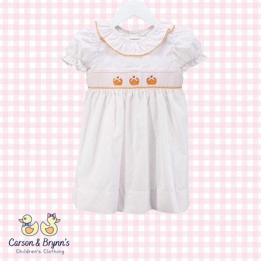 Baby Blessings Pumpkins and Bow Claire Dress