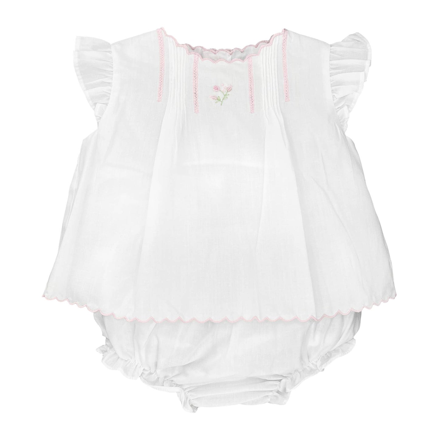Petit Ami & Zubels - Flower Embroidered Heirloom Diaper Set
