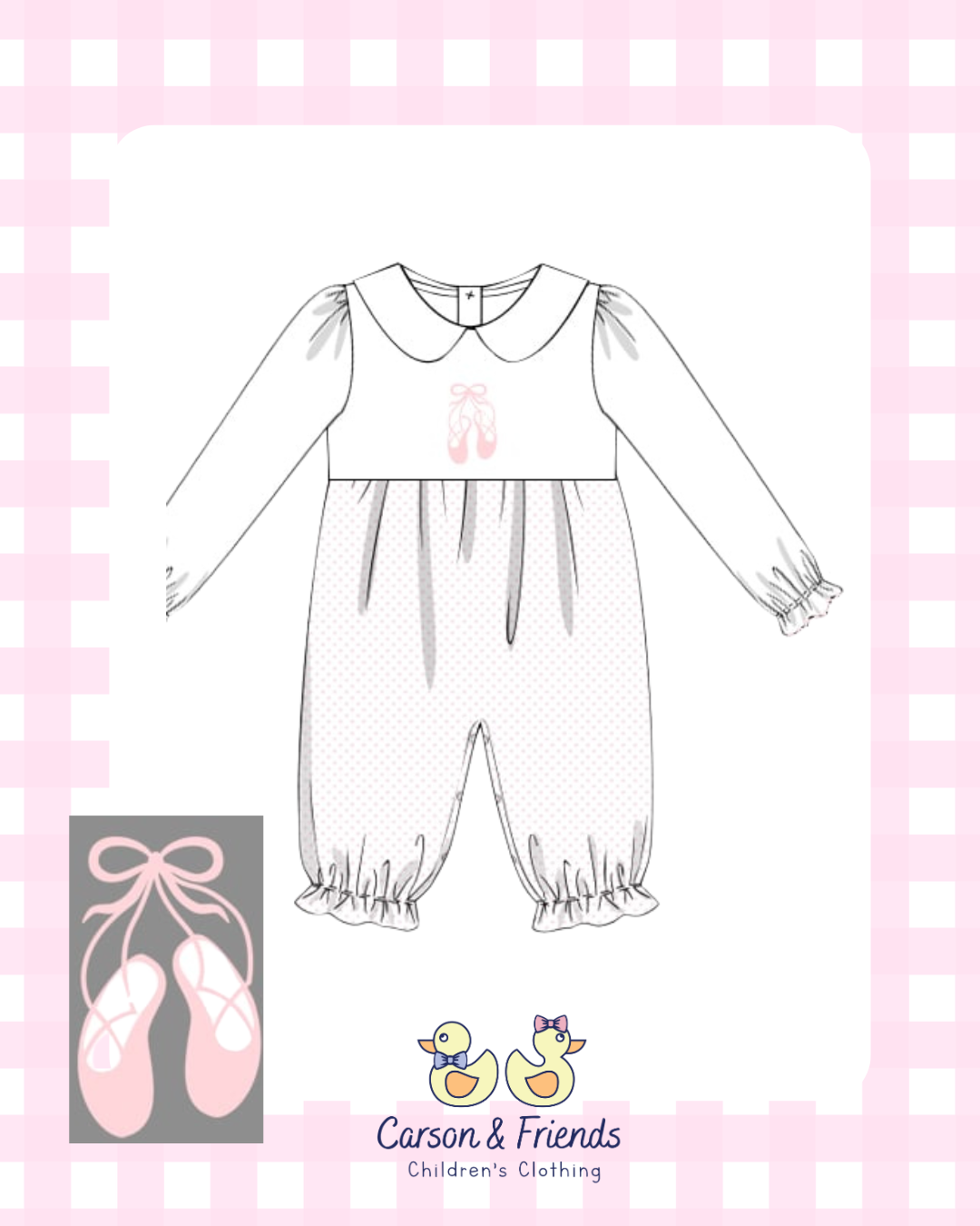 PRESALE ETA NOVEMBER- Carson and Friends Ballet Shoes Romper