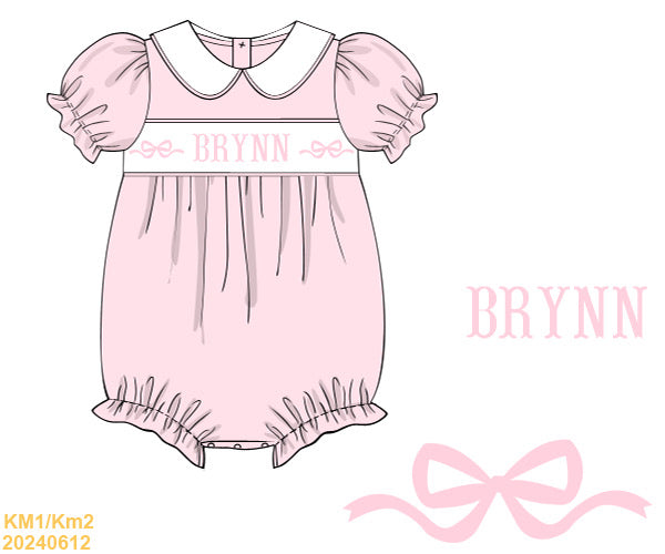 Preorder ETA January Pink Bows Bubble with Name