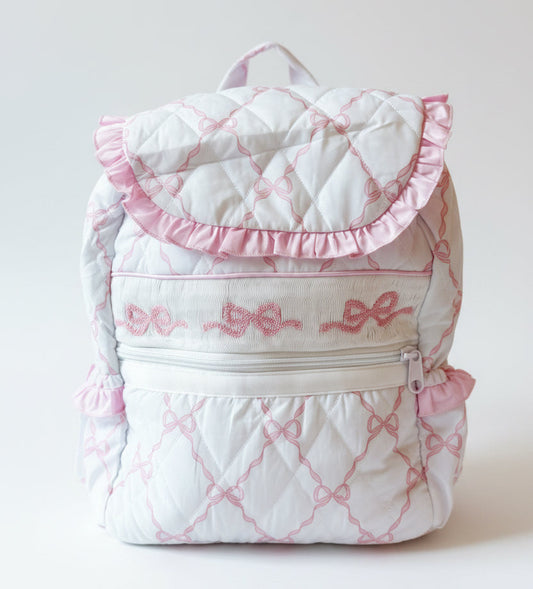 Carson and Friends Pink Bow Trellis Backpack