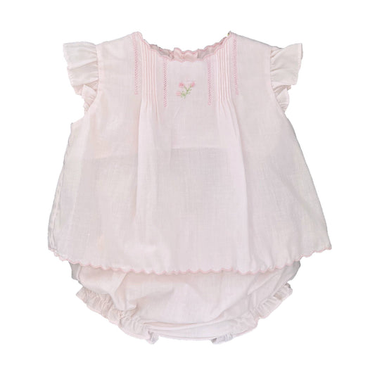 Petit Ami & Zubels - Flower Embroidered Heirloom Diaper Set