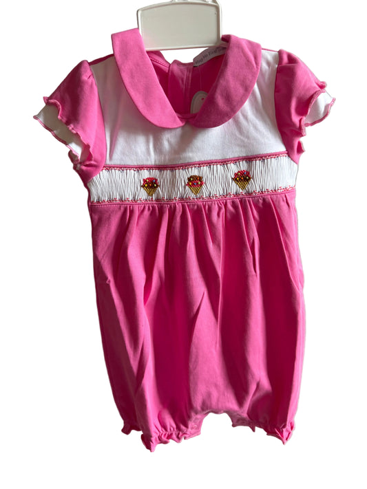 Hug Me First Ice cream Smocked Romper