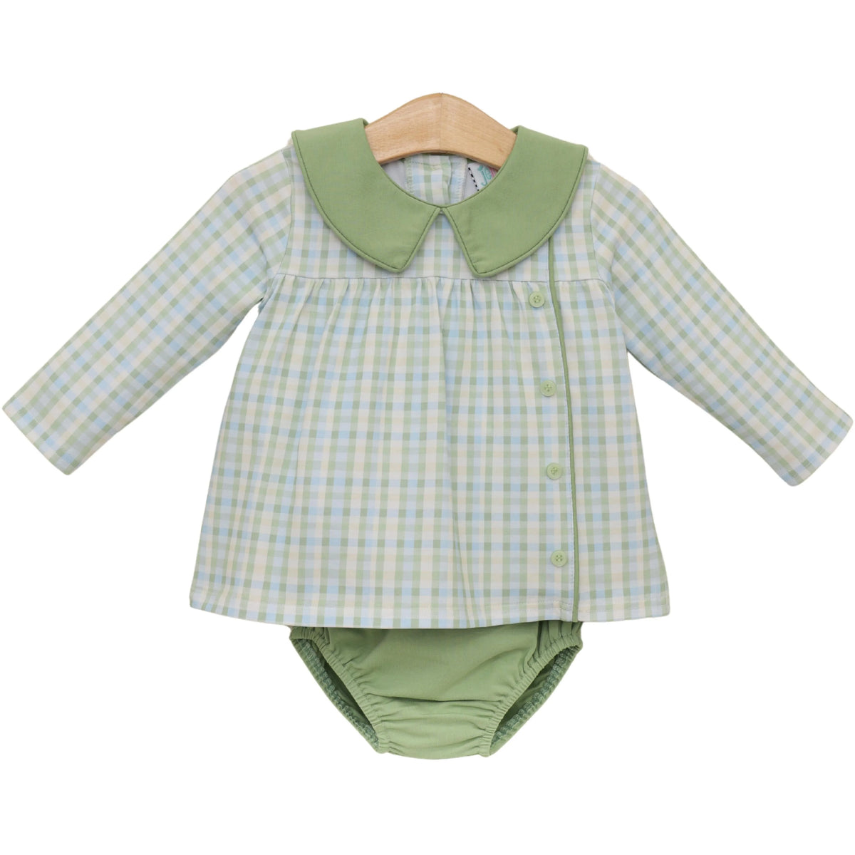 Jellybean Basin Plaid Liam Diaper Set