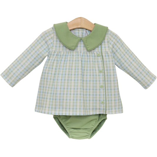 Jellybean Basin Plaid Liam Diaper Set