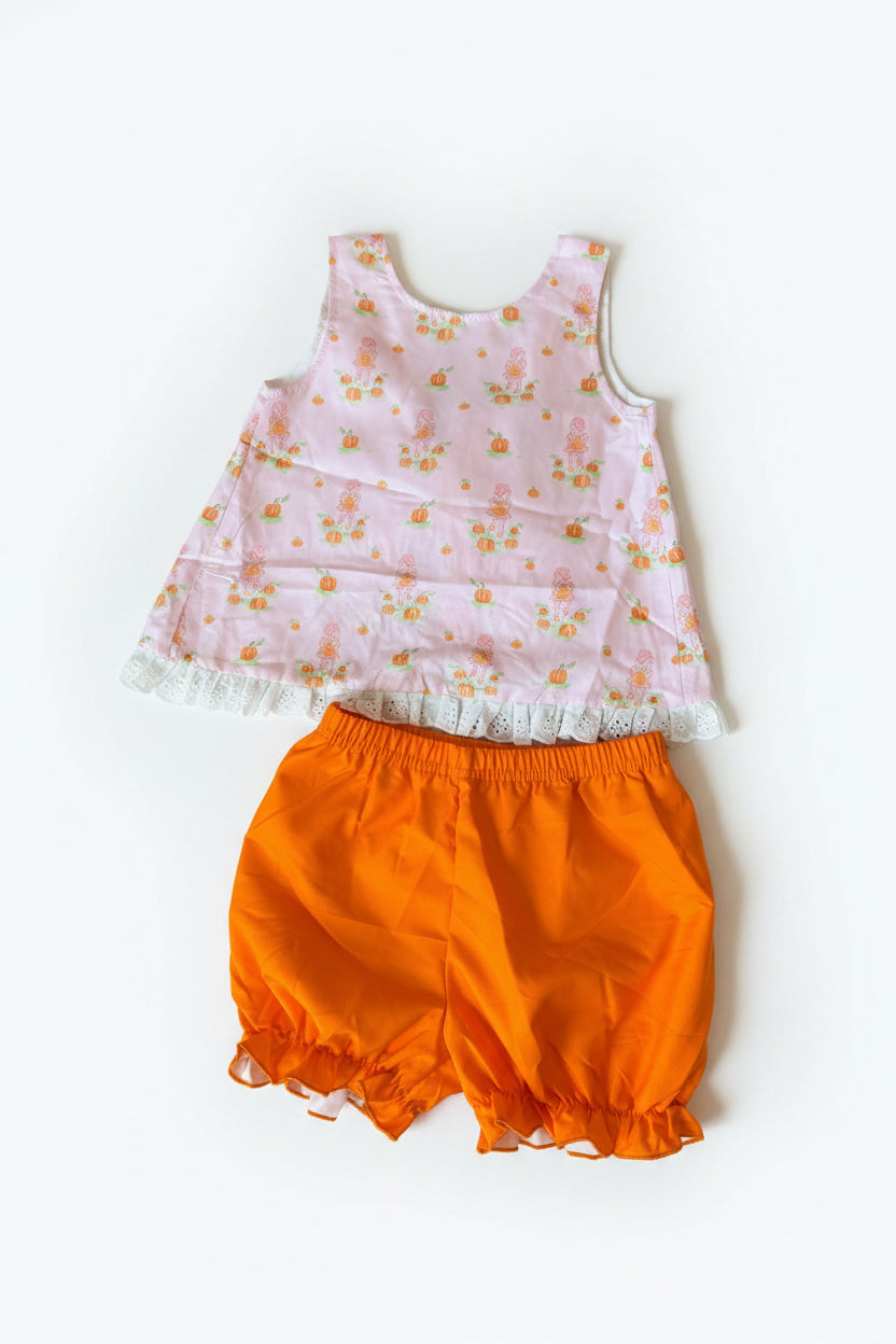 Carson and Friends Pumpkin Patch Bloomer Short Set