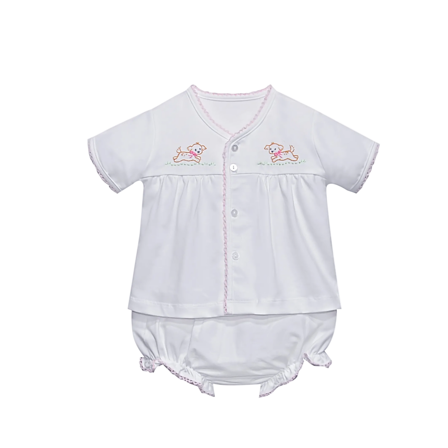 Baby Sen Brennan Diaper Set- Pink Puppy