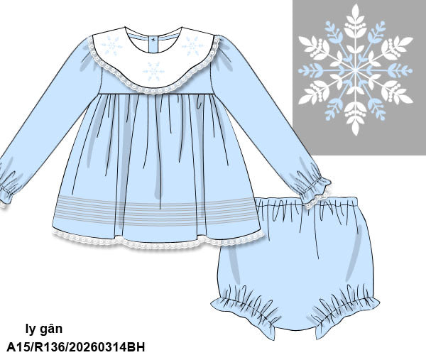 PRESALE ETA OCTOBER- Carson and Friends Snowflake Heirloom Bloomer Set