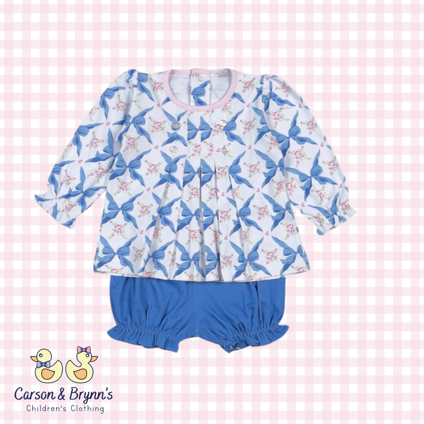 Baby Loren Pretty in Bows Pima Bloomer Set
