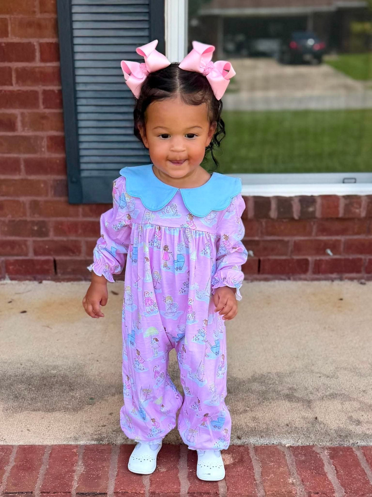 Carson and Friends Girls Adventures Long Sleeve Romper