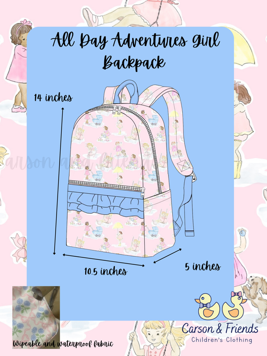 PREORDER ETA JULY 
Carson and Friends Girl's Adventures Backpack
