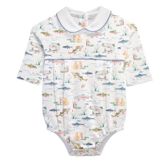 Baby Club Chic Gone Fishing Bubble with Round Collar