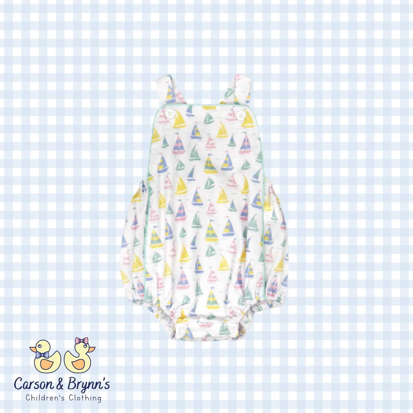 Lullaby Set Evan Sunsuit - Seahaven Sailboat, Happy Mint