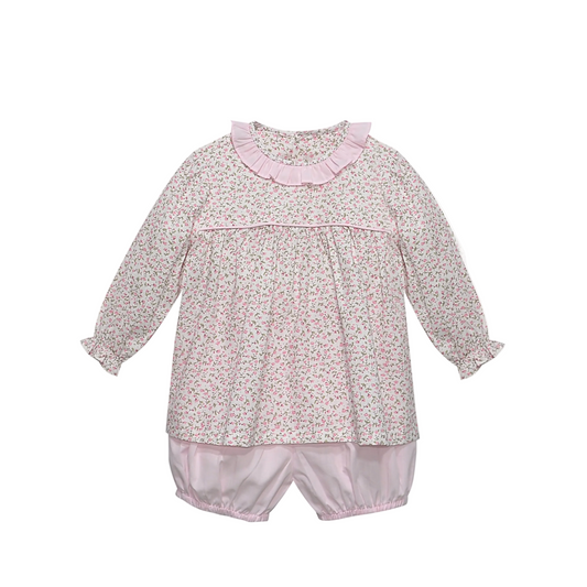 Remember Nguyen Pink Flower Reagan Bloomer Set
