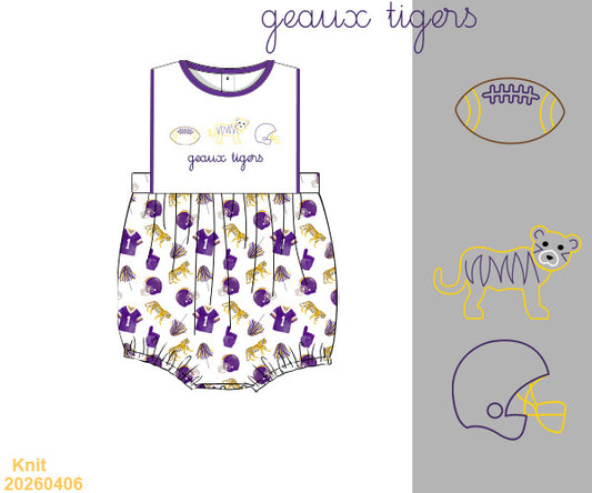 PREORDER ETA LATE AUGUST- Purple and Gold Hand Embroidered Bubble Boys